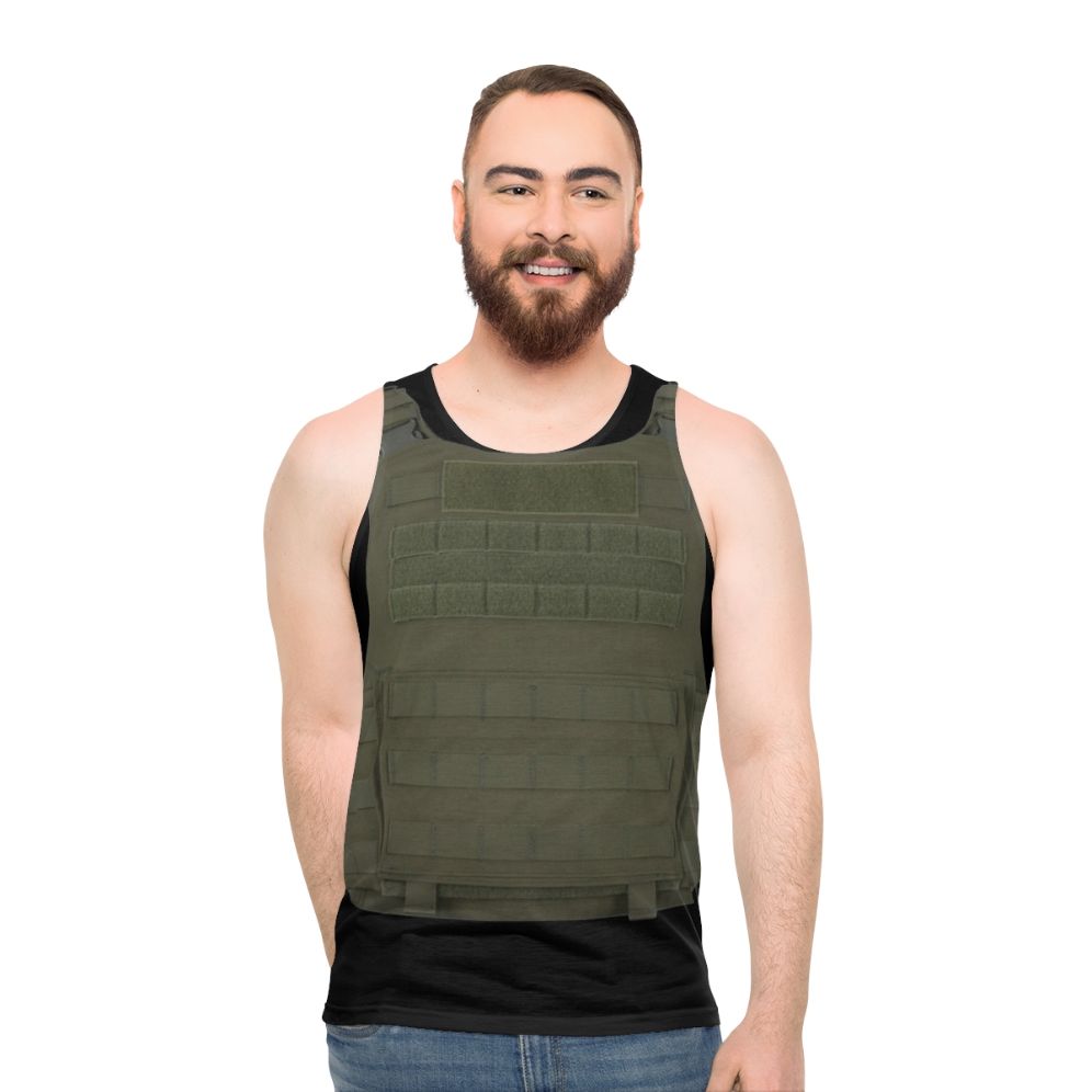 Unisex body armor tank top made with kevlar