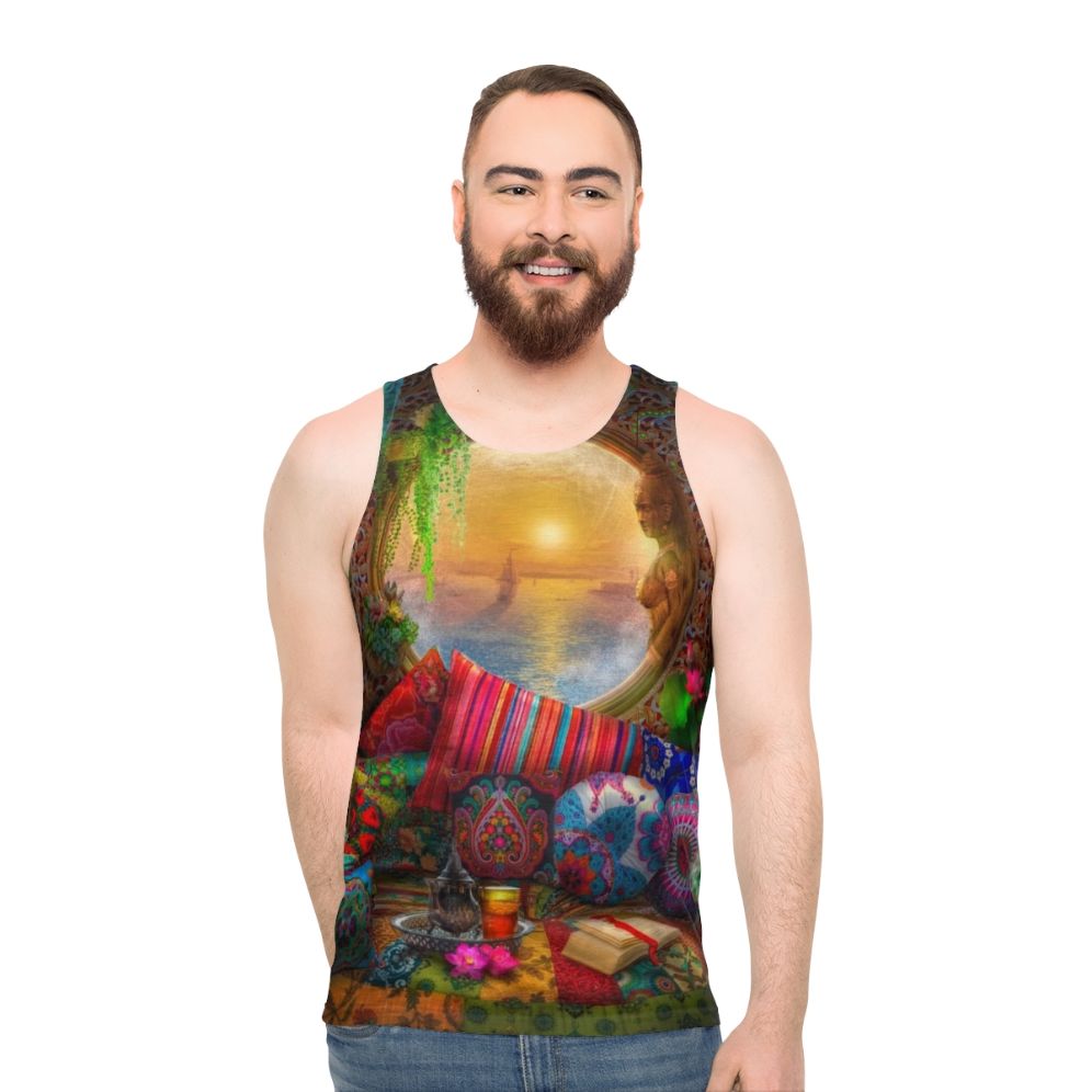 Unisex boho oasis tank top