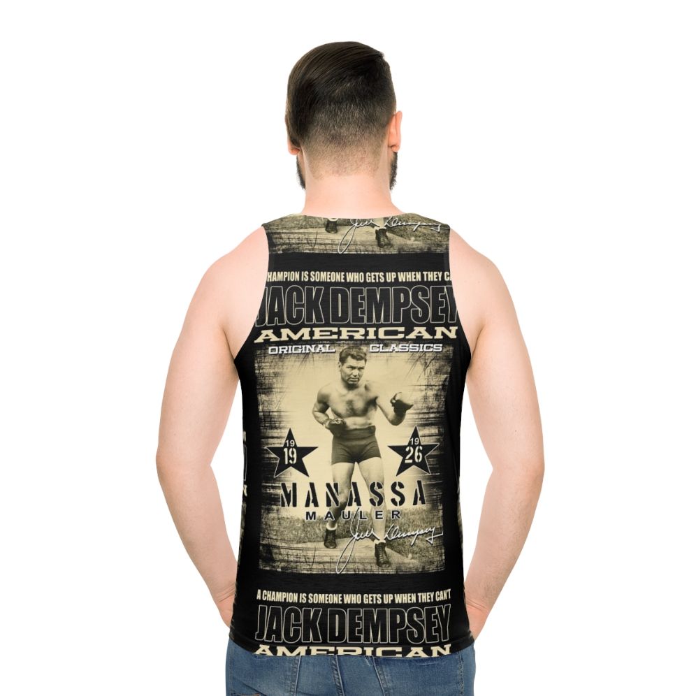 Unisex boxing tank top with vintage heavyweight fighter design