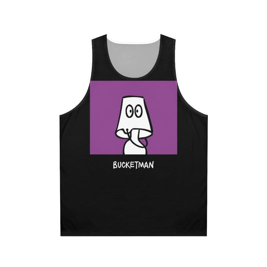 Unisex "Bucketman" superhero graphic tank top
