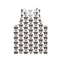 Unisex tank top with a playful bull terrier design