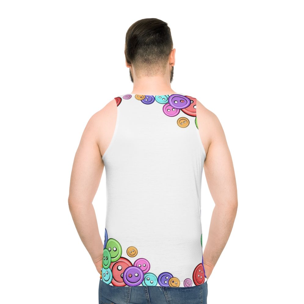Unisex button frame hobbies sewing tank top