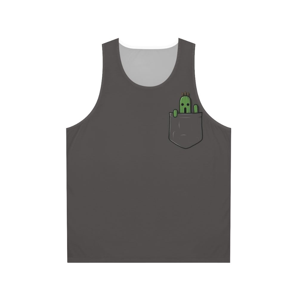 Unisex cactuar fantasy tank top with pocket