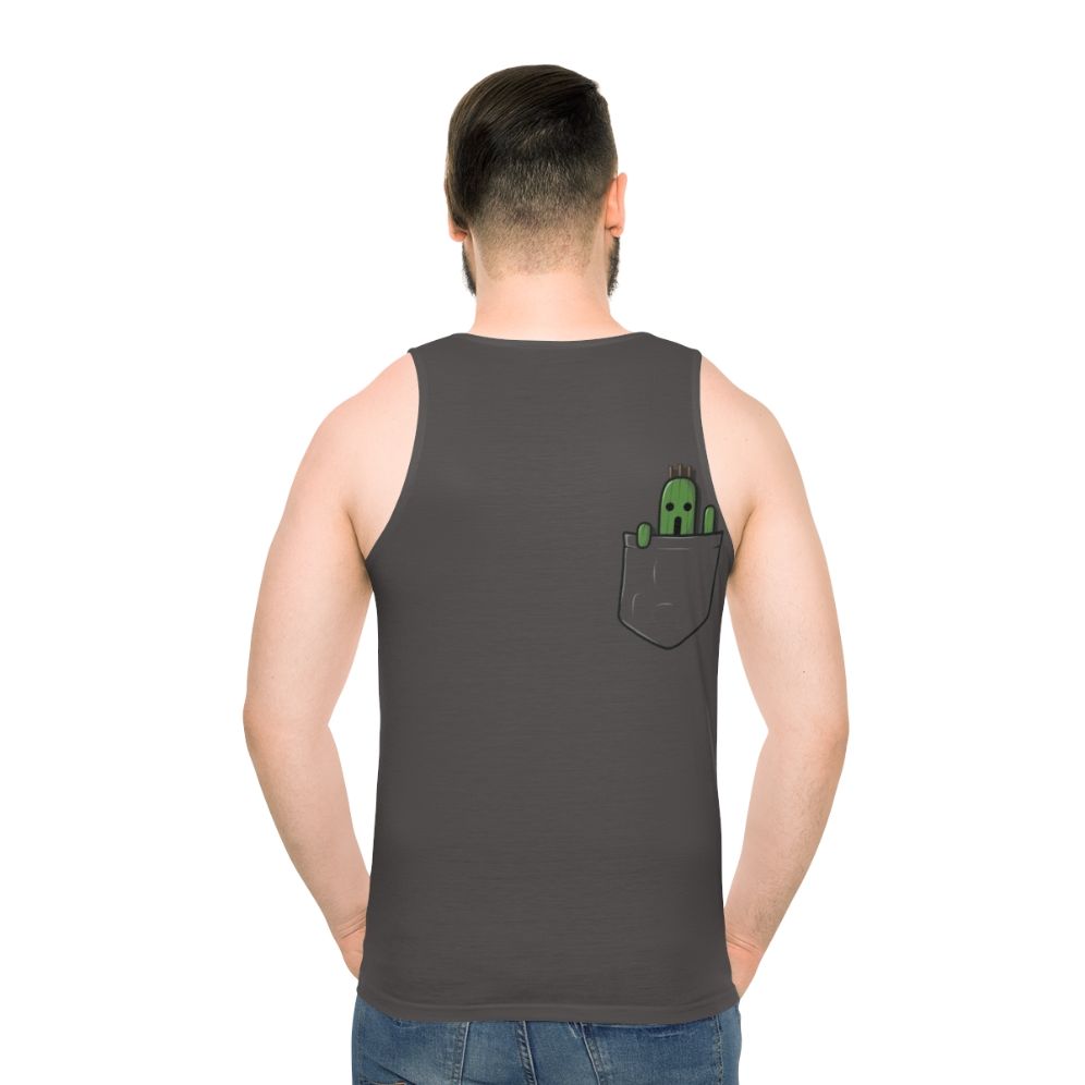 Unisex cactuar fantasy tank top with pocket