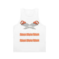 Unisex carpenter tank top with "The Bacon of Hobbies" design