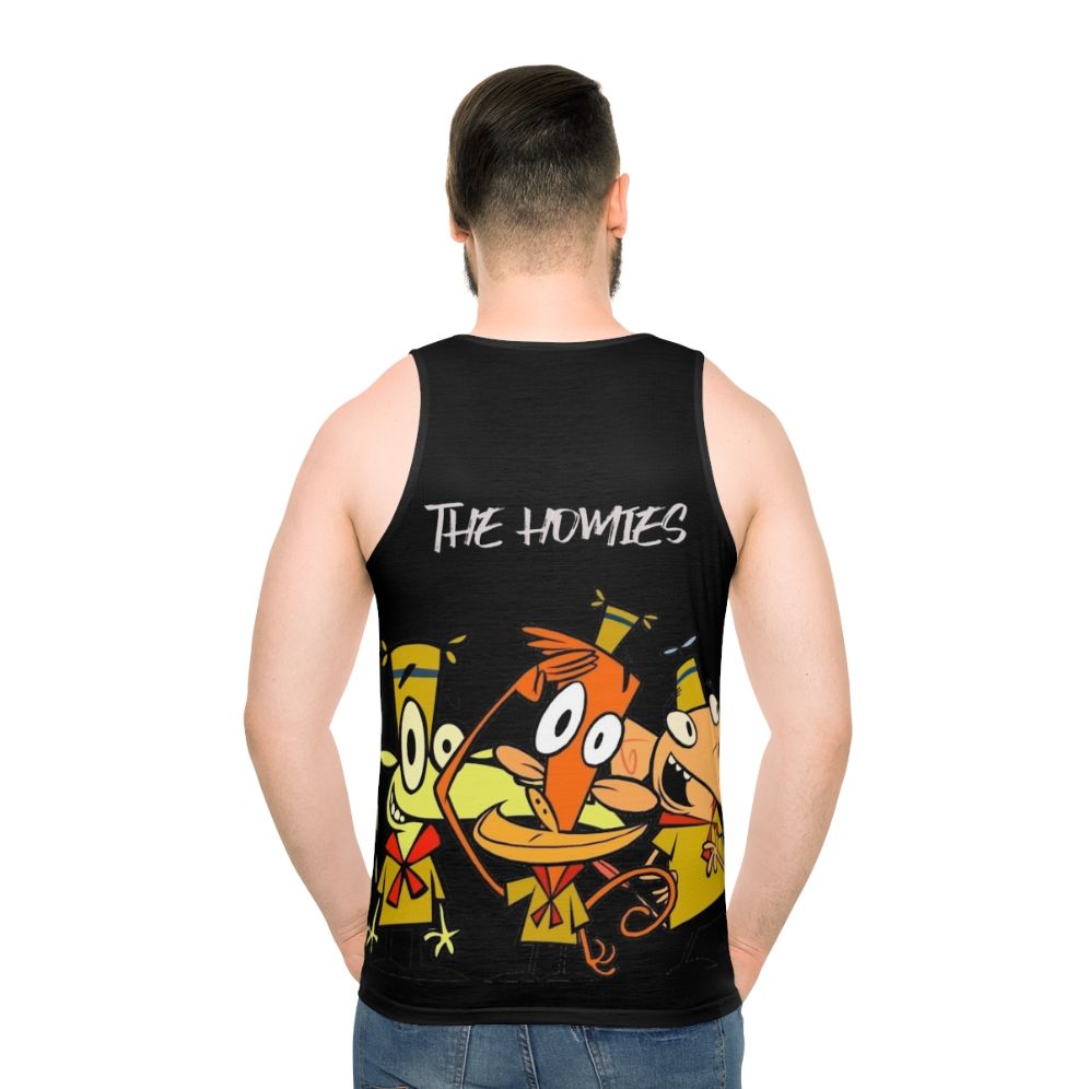 Unisex Tank Top with Cartoon Characters for Outdoor Adventure