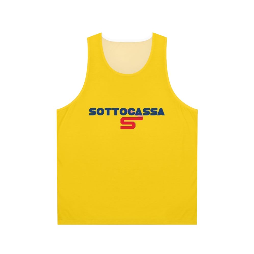 Unisex Cashier Tank Top for Techno Music Fans