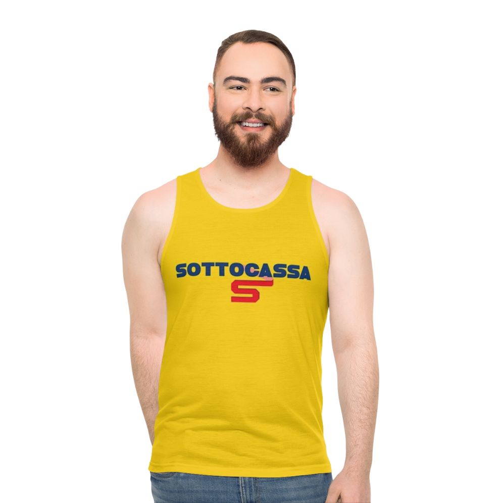 Unisex Cashier Tank Top for Techno Music Fans