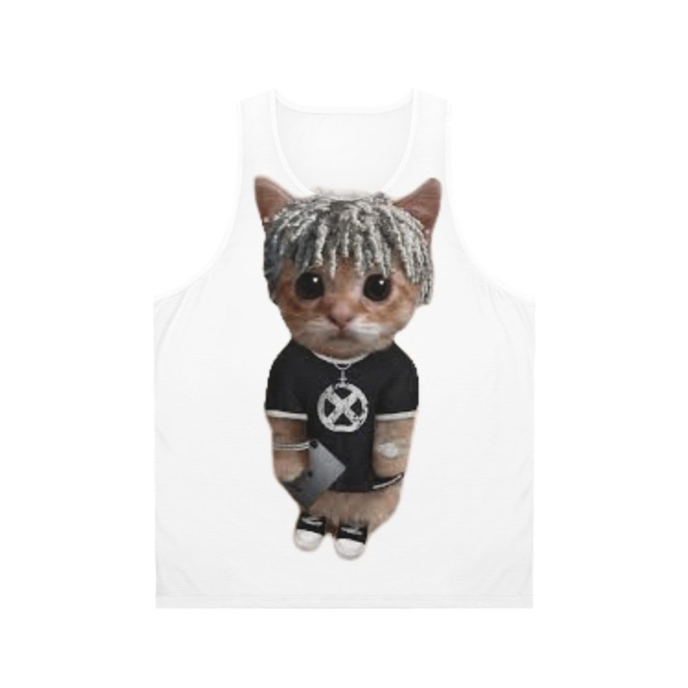 Unisex cat graphic tank top with Ken Carson design