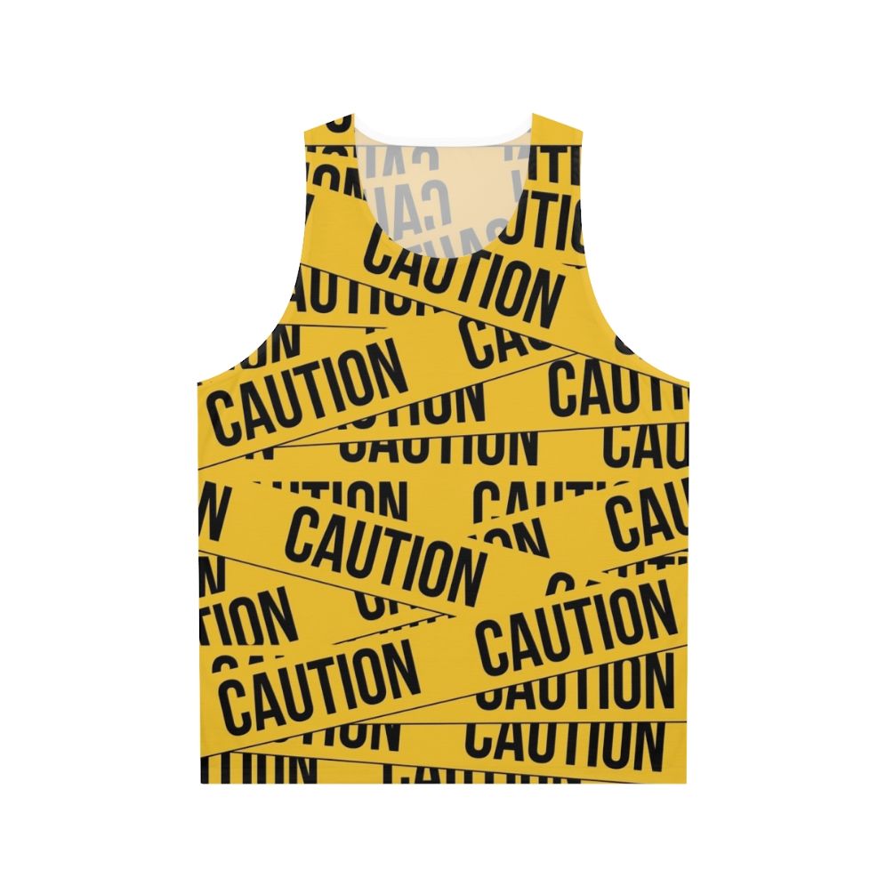 Unisex caution tank top