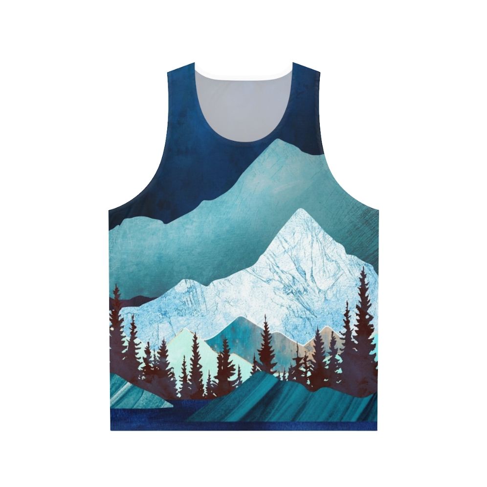 Unisex tank top with a celestial and nature-inspired design