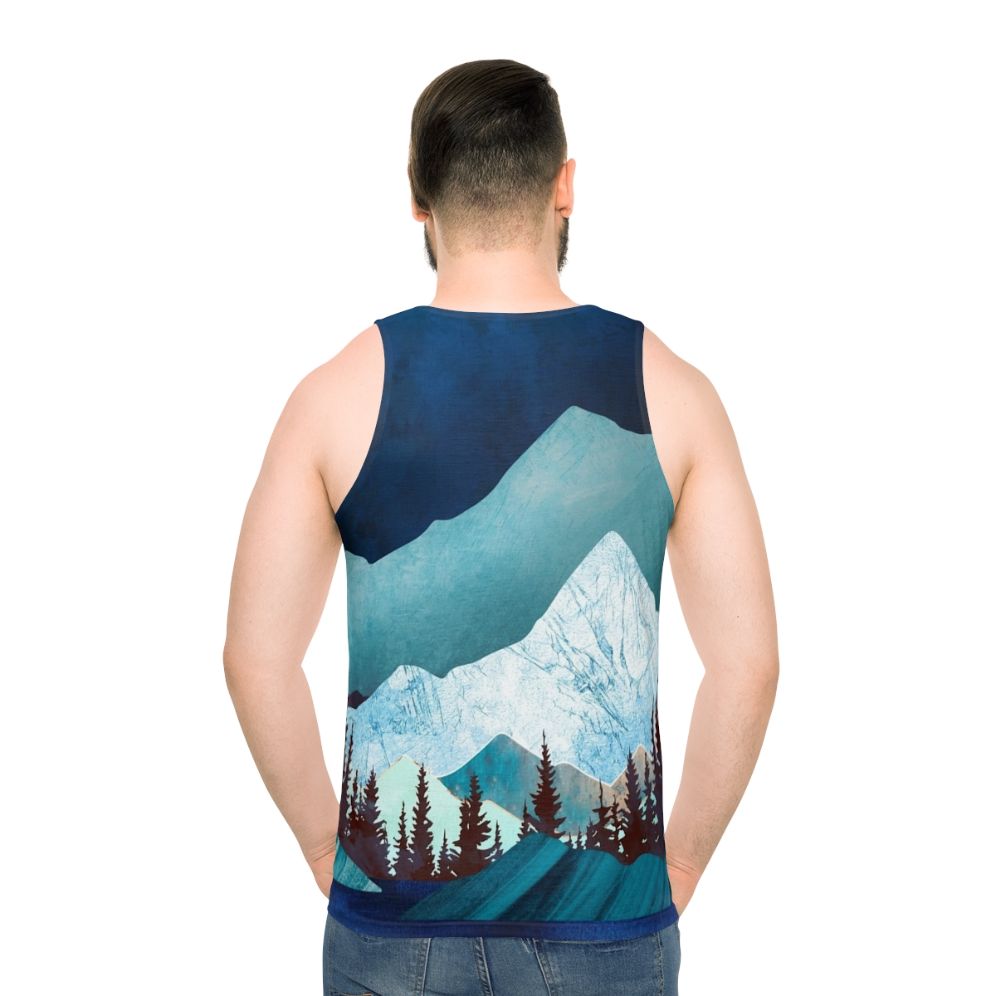 Unisex tank top with a celestial and nature-inspired design