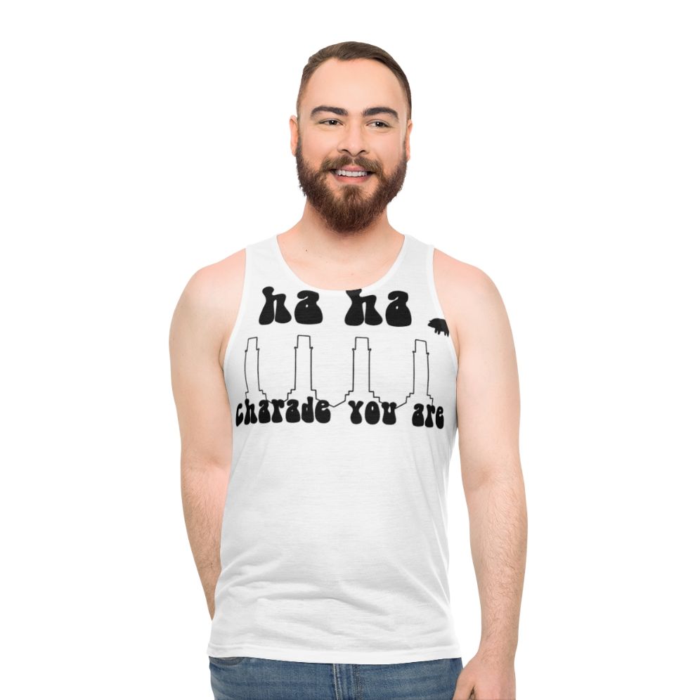 Unisex 'Charade You Are' Pink Floyd inspired tank top
