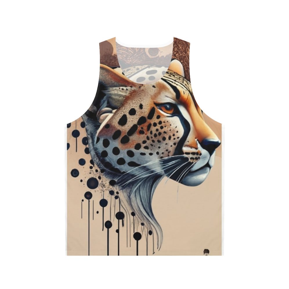Unisex cheetah print tank top