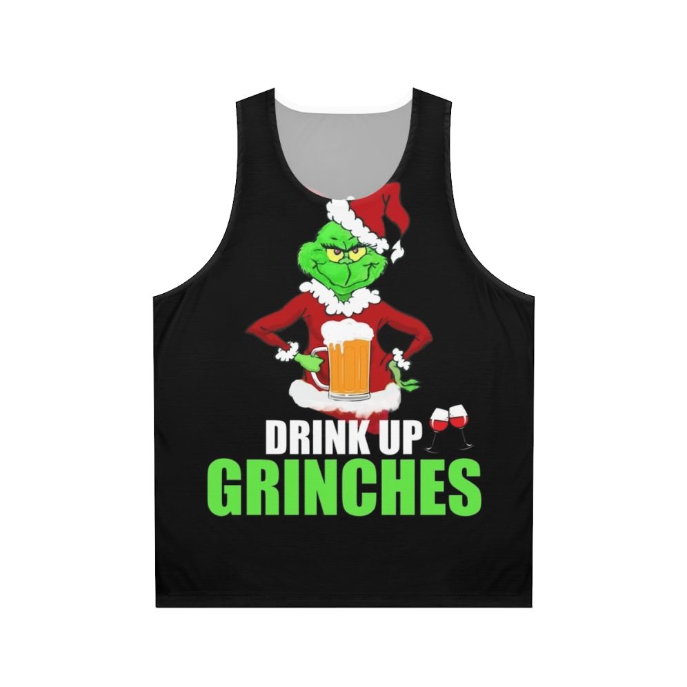 Unisex festive Christmas Grinch tank top