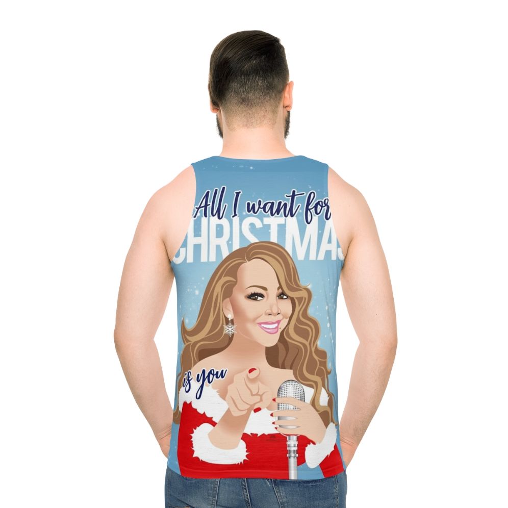 Unisex Christmas M Tank Top with Pop Art Design