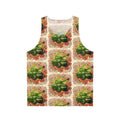 Unisex Christmas Tank Top with Poinsettia Flower Design