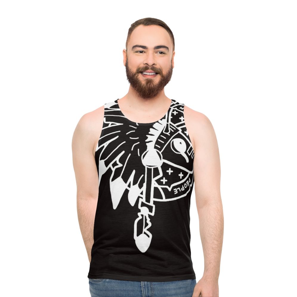 Unisex classic tank top with Ant Music People graphic design