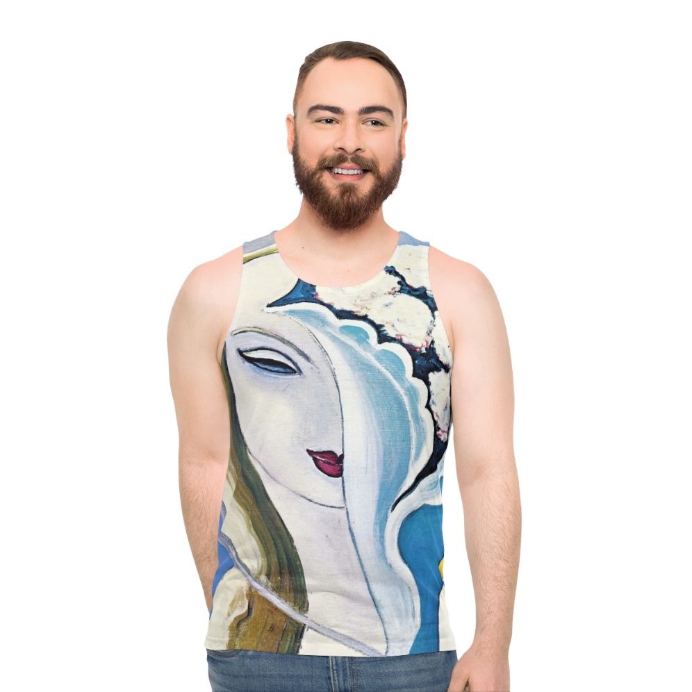 Unisex tank top with classic rock design