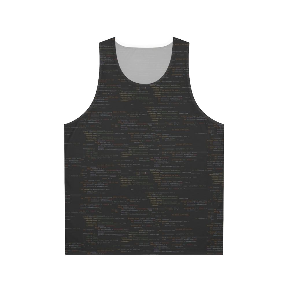 Unisex code tank top for programmers and software engineers