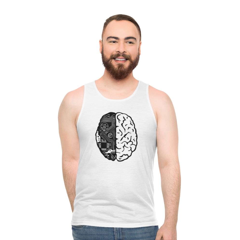 Unisex "Coding Brain" Binary Code Tank Top