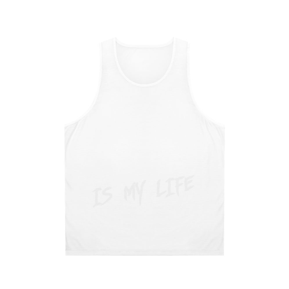 Unisex coffee-themed tank top