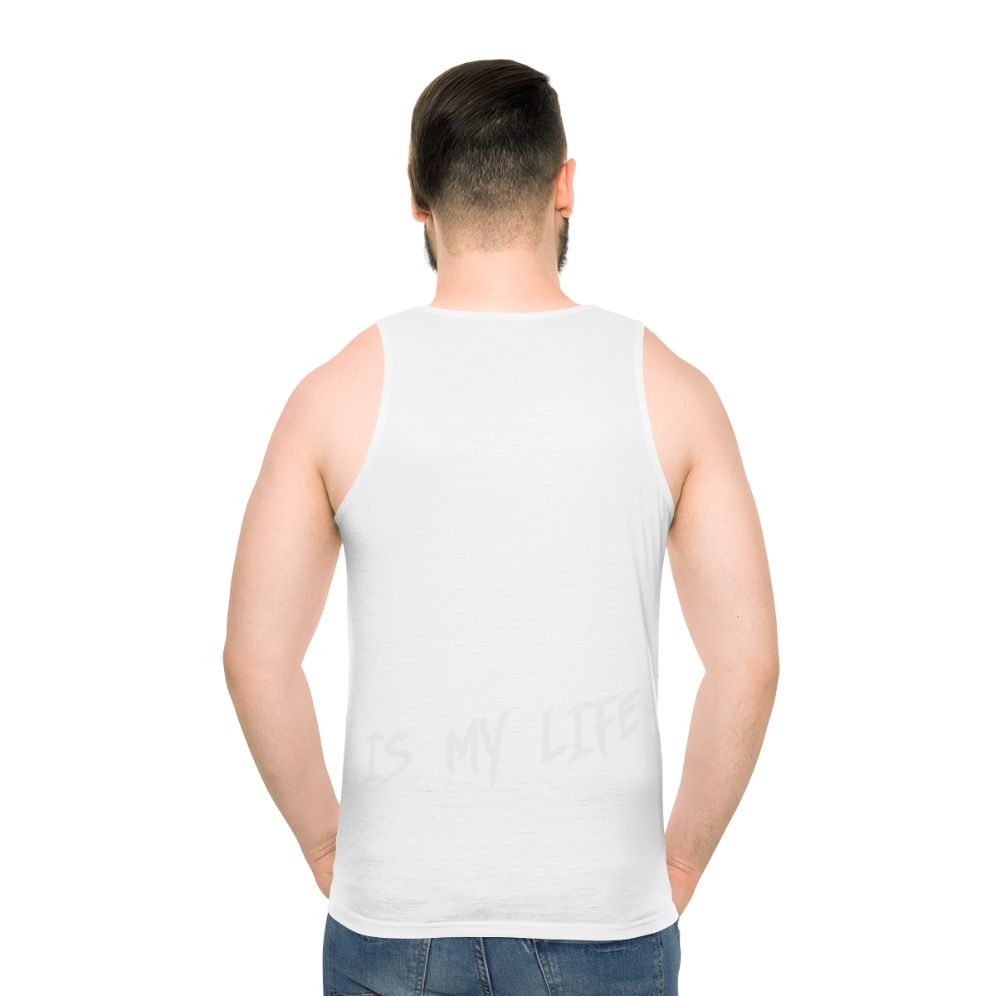 Unisex coffee-themed tank top