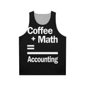 Unisex coffee math accounting tank top