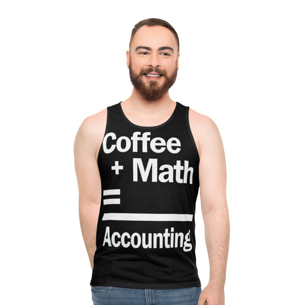 Unisex coffee math accounting tank top