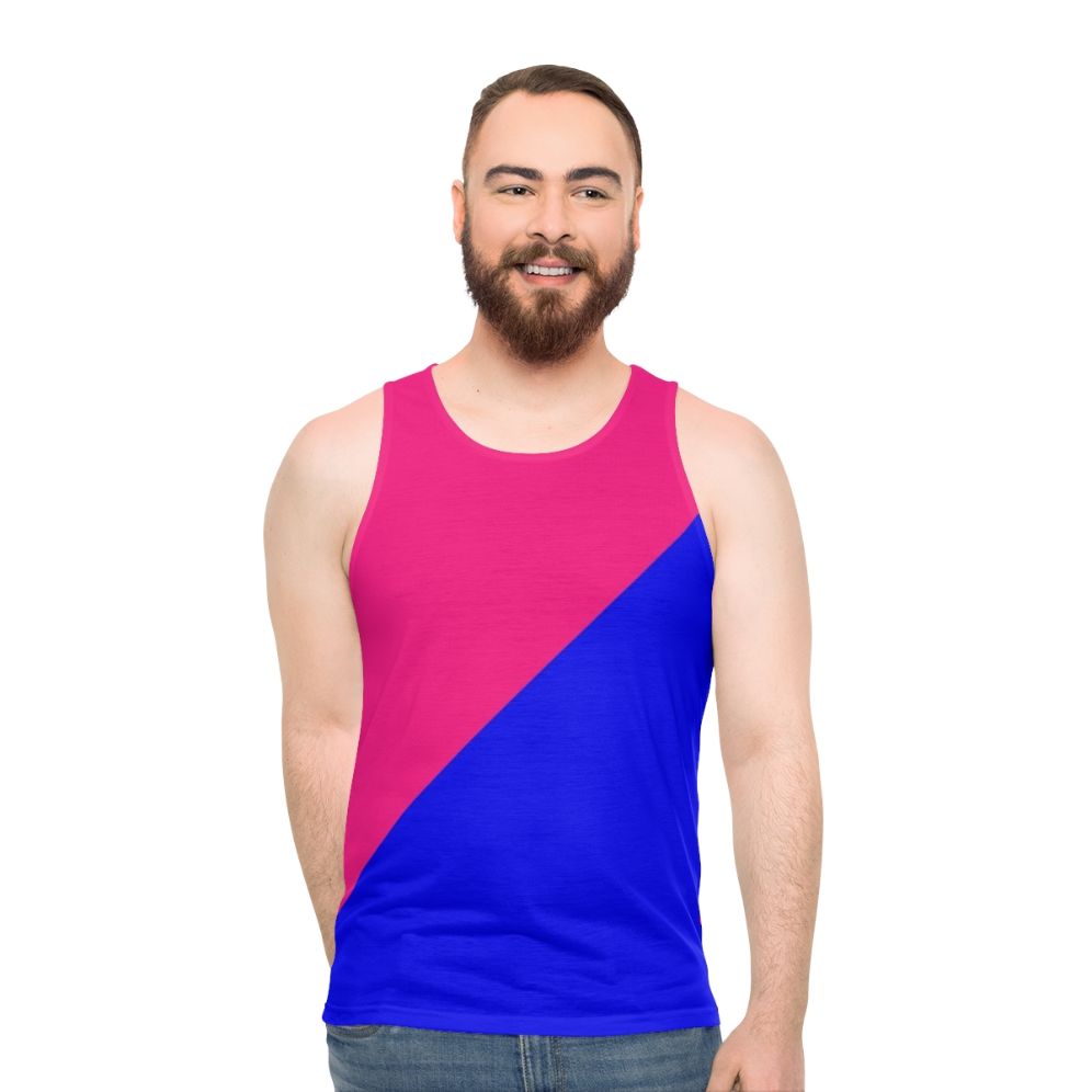 Unisex color block tank top