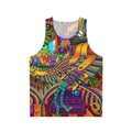 Unisex consciousness tank top with trippy and spiritual design