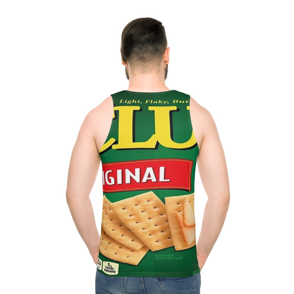 Unisex tank top with crackers print