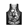 Unisex dark aesthetic Santa Muerte skull and floral tank top