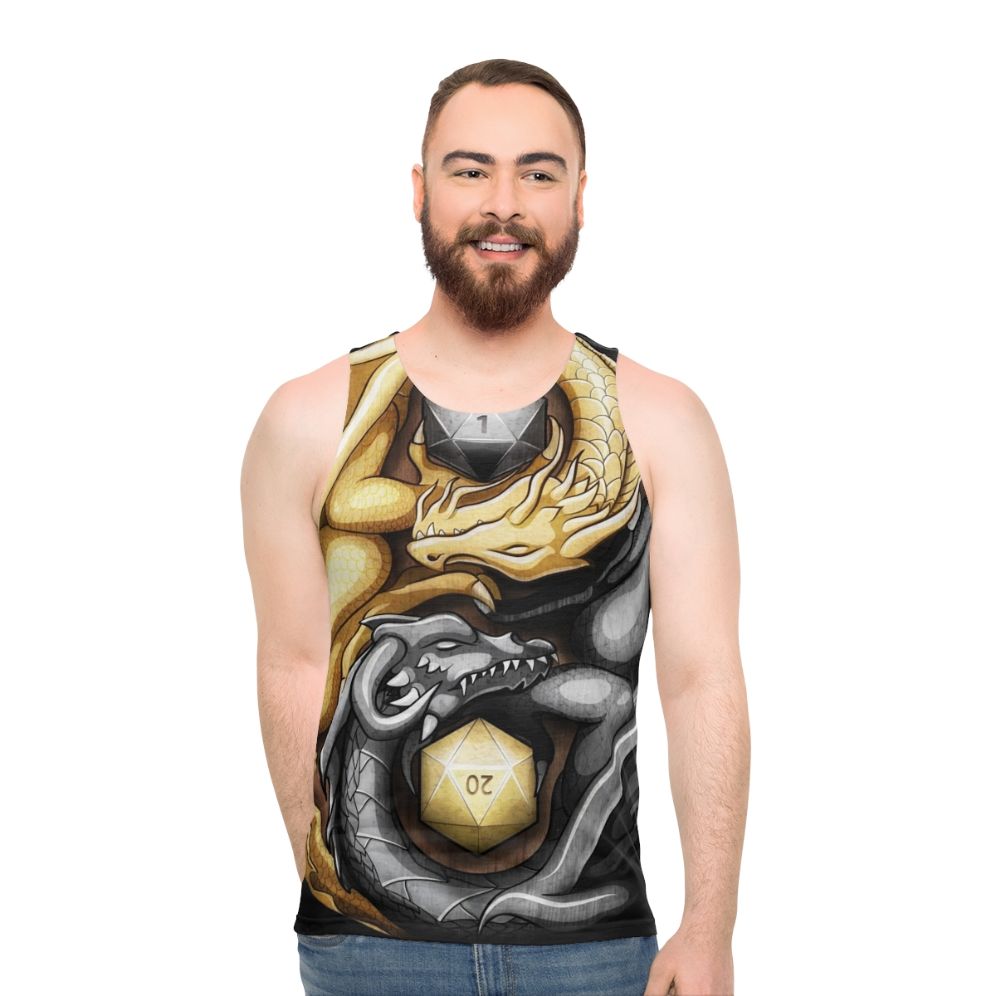 Unisex Dungeons & Dragons D20 Yin Yang Dragon Tank Top