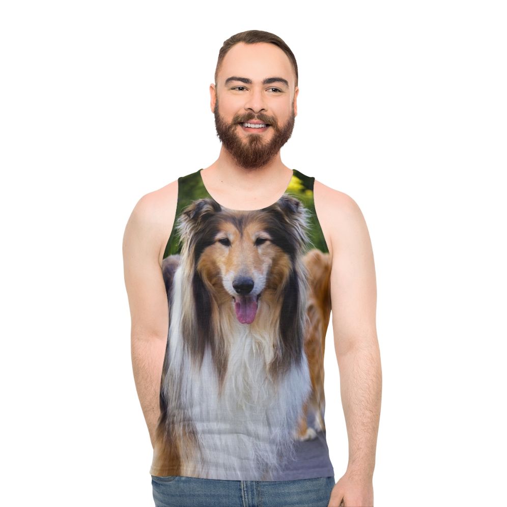 Unisex Diamond and Gold Collies Tank Top