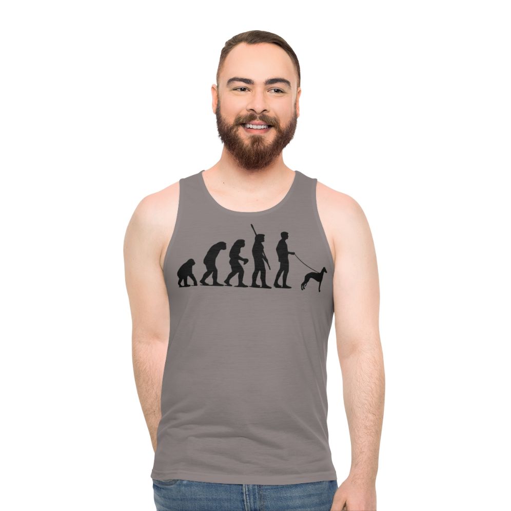 Unisex Tank Top Featuring Dog Breed Evolution Design