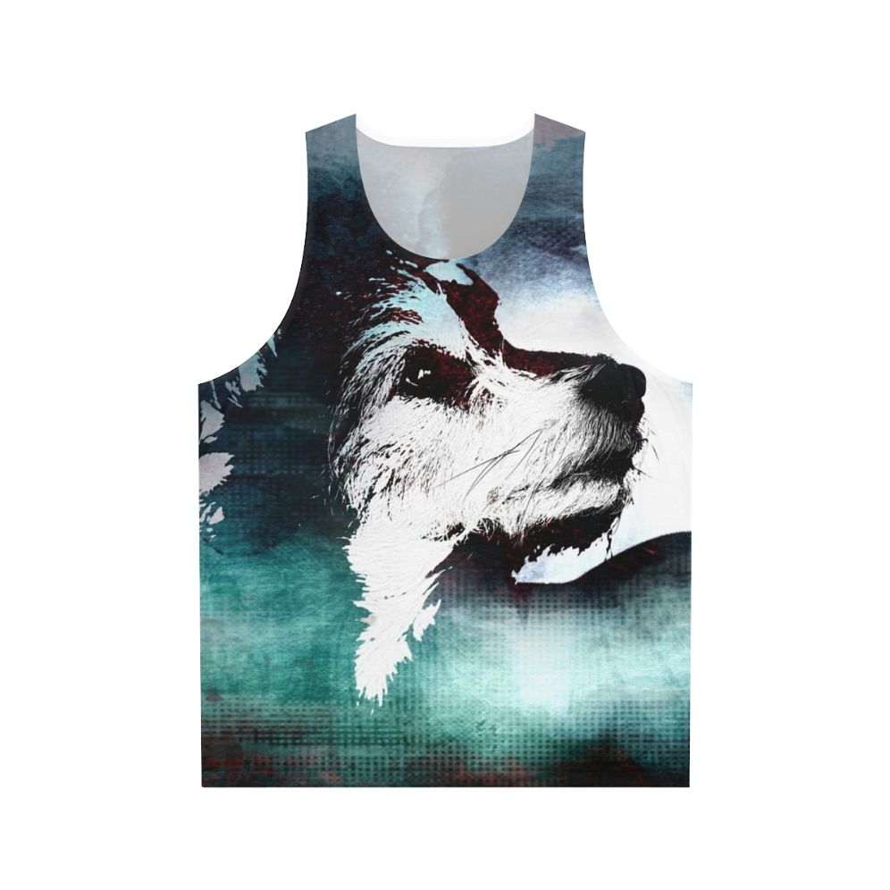 Unisex dog print tank top