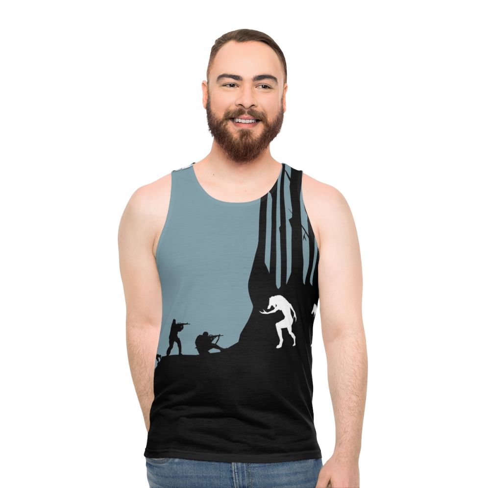 Unisex 'Dog Soldiers' military tank top with werewolf movie inspired design