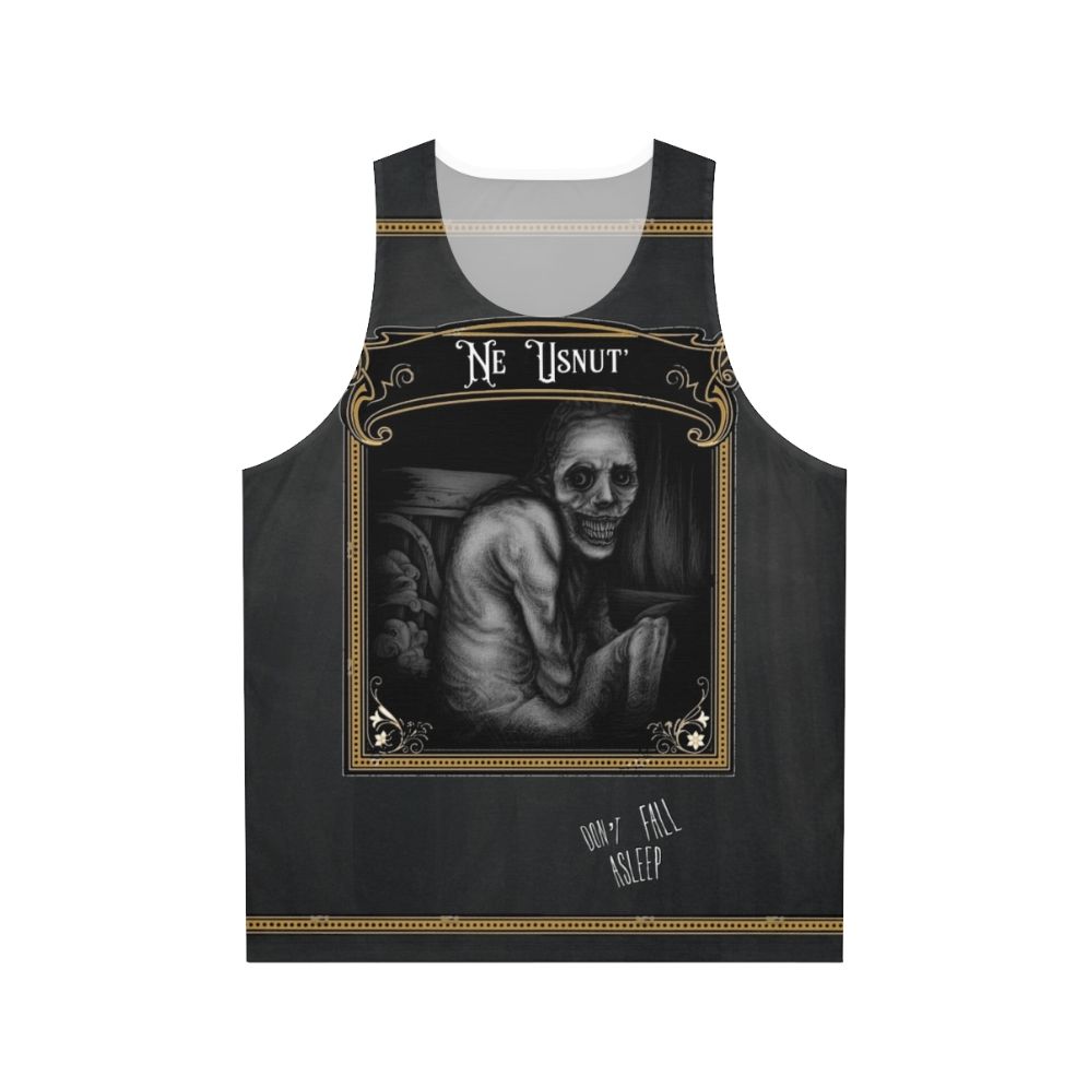 Unisex "Don't Fall Asleep" Russian Sleep Experiment Tank Top