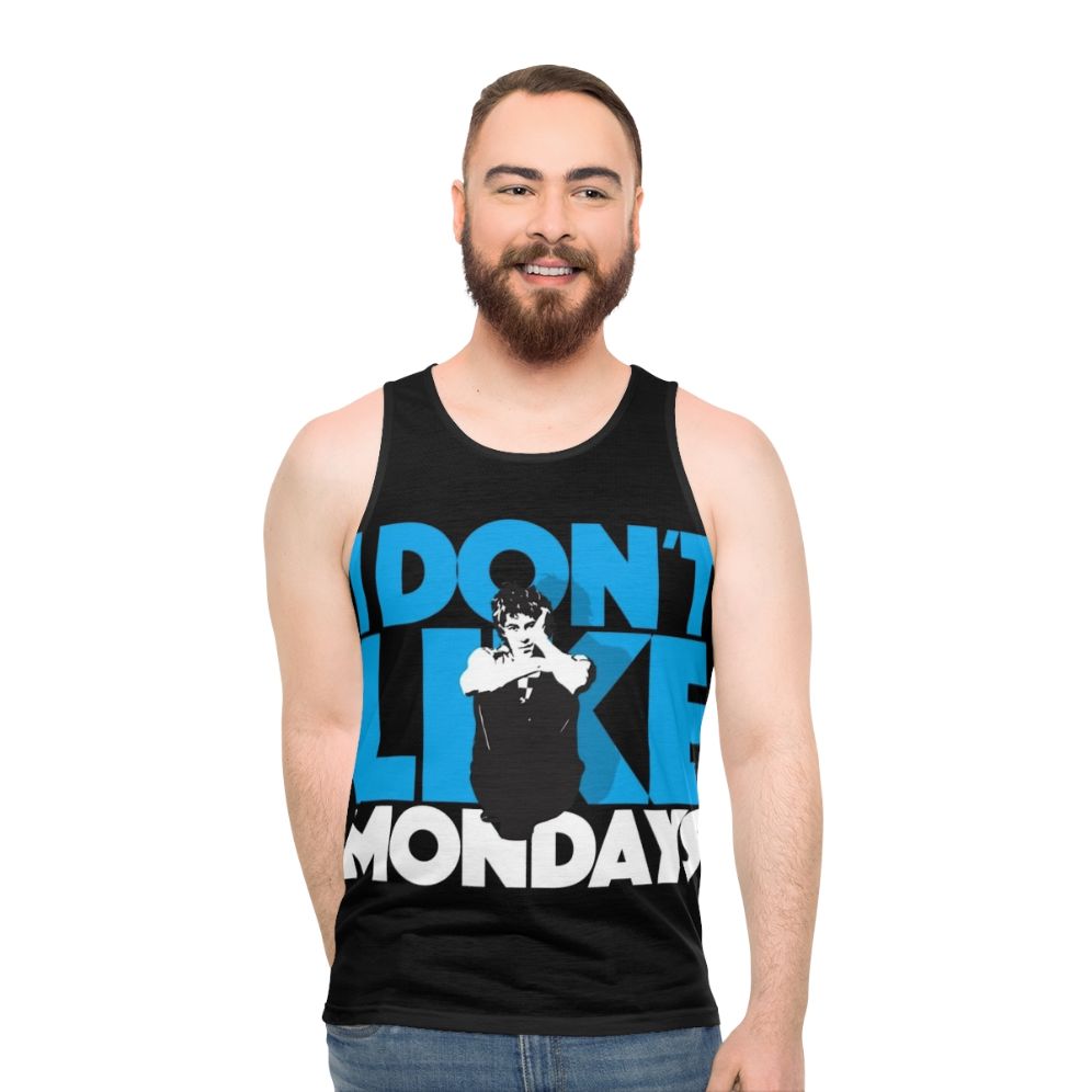 Unisex "I Don't Like Mondays" protest song tank top