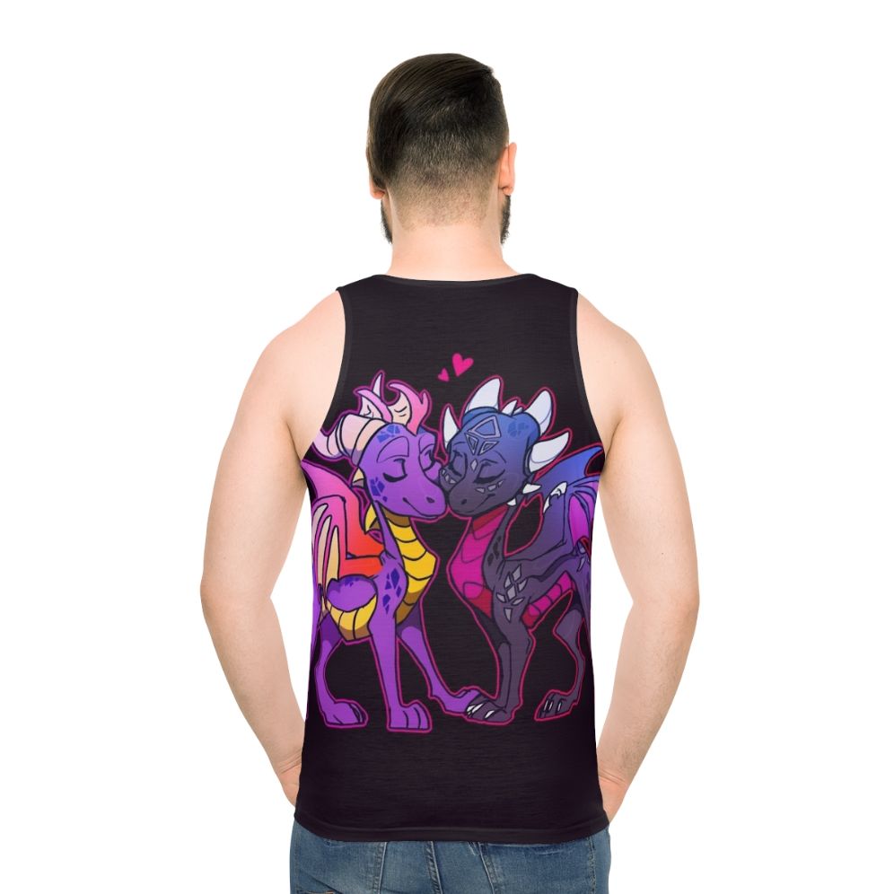 Unisex dragon tank top with Spyro the Dragon inspired chibi design