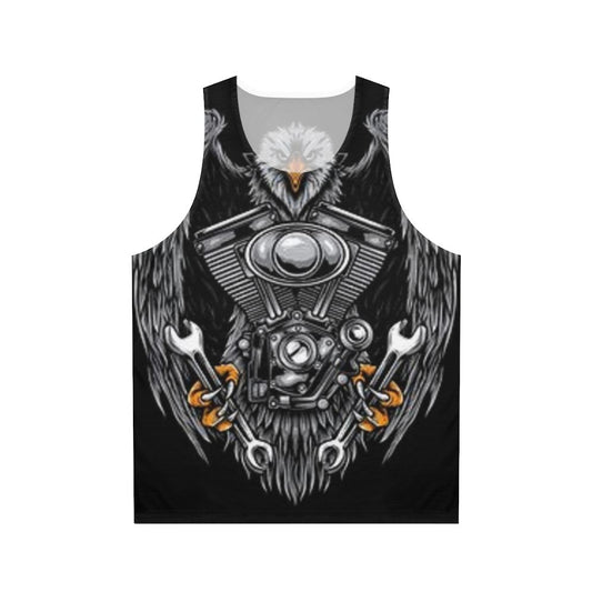 Unisex Eagle Design Motorcycle Club Biker Style Tank Top