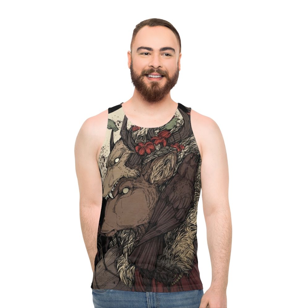 Unisex Elk King Animal Print Tank Top
