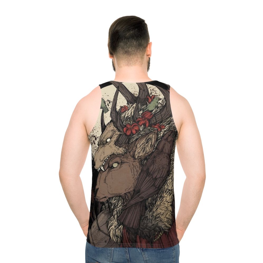 Unisex Elk King Animal Print Tank Top
