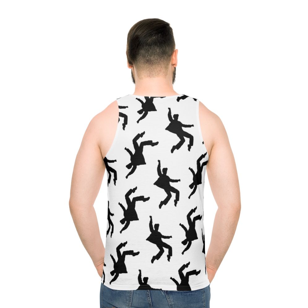 Unisex black and white tank top with Elvis Presley graphic