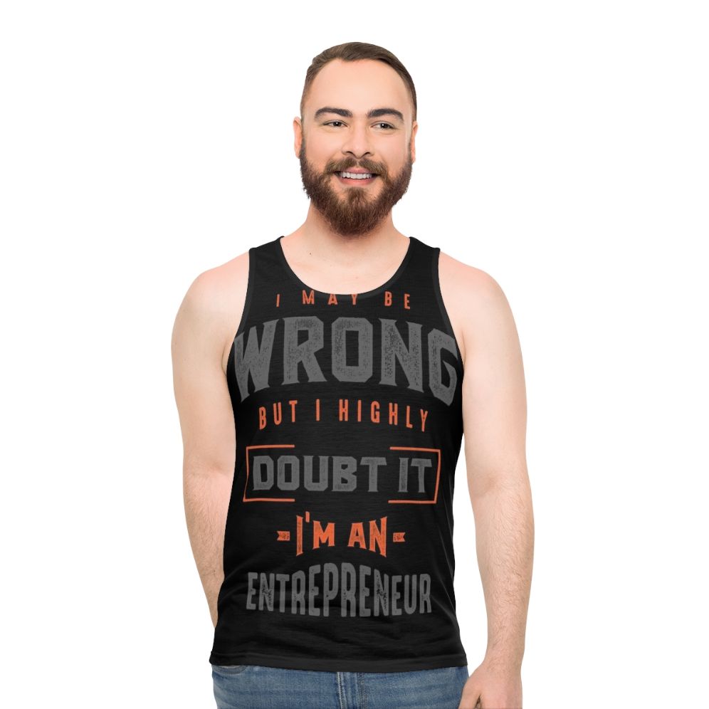 Unisex entrepreneur motivational tank top