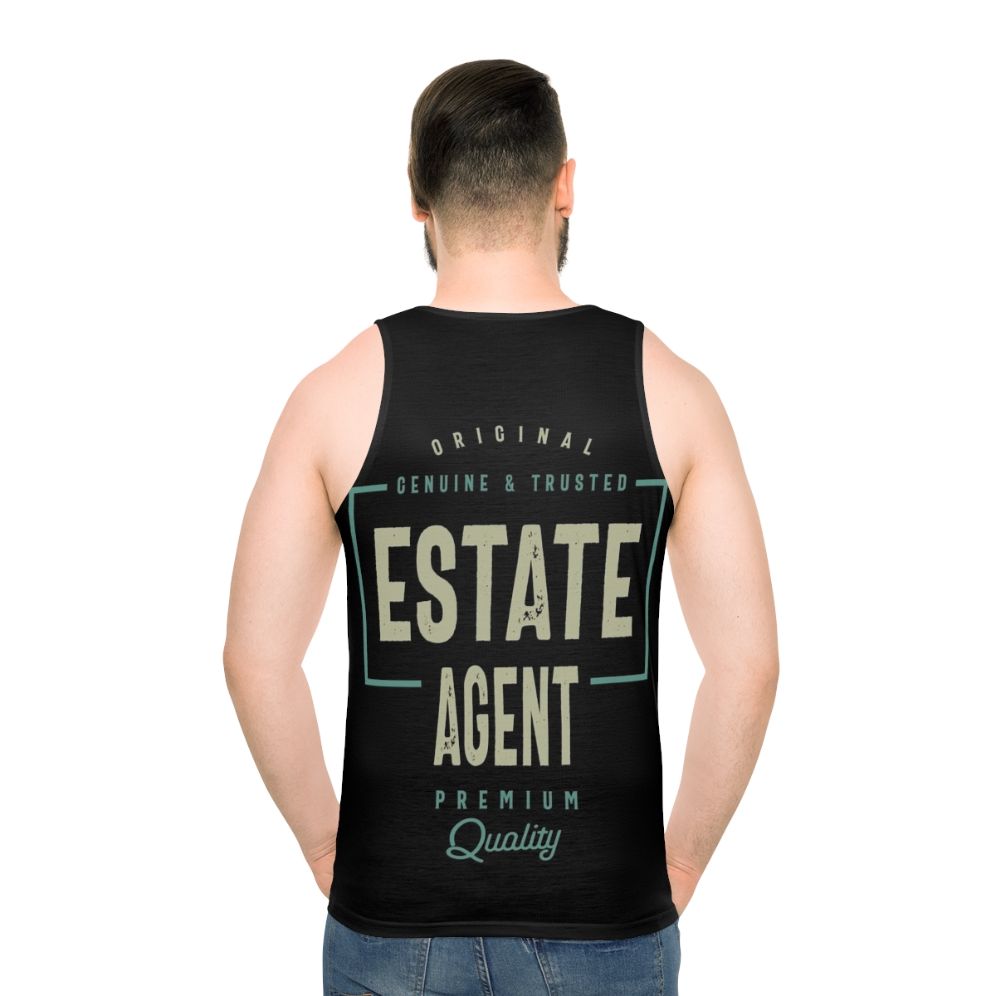 Unisex Estate Agent Tank Top with Typographic Design
