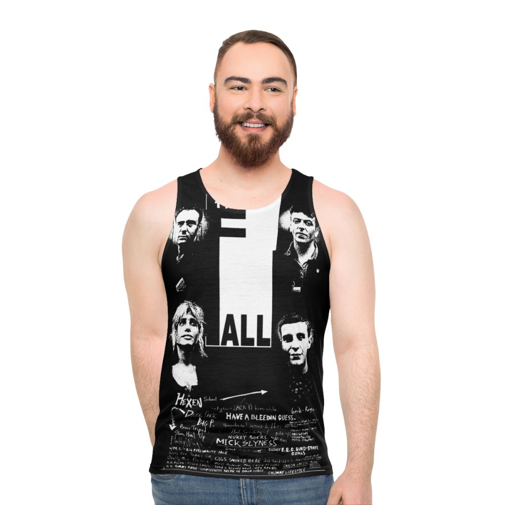 Unisex Fall Tank Top with Joy Division Punk Math Rock Inspired Design