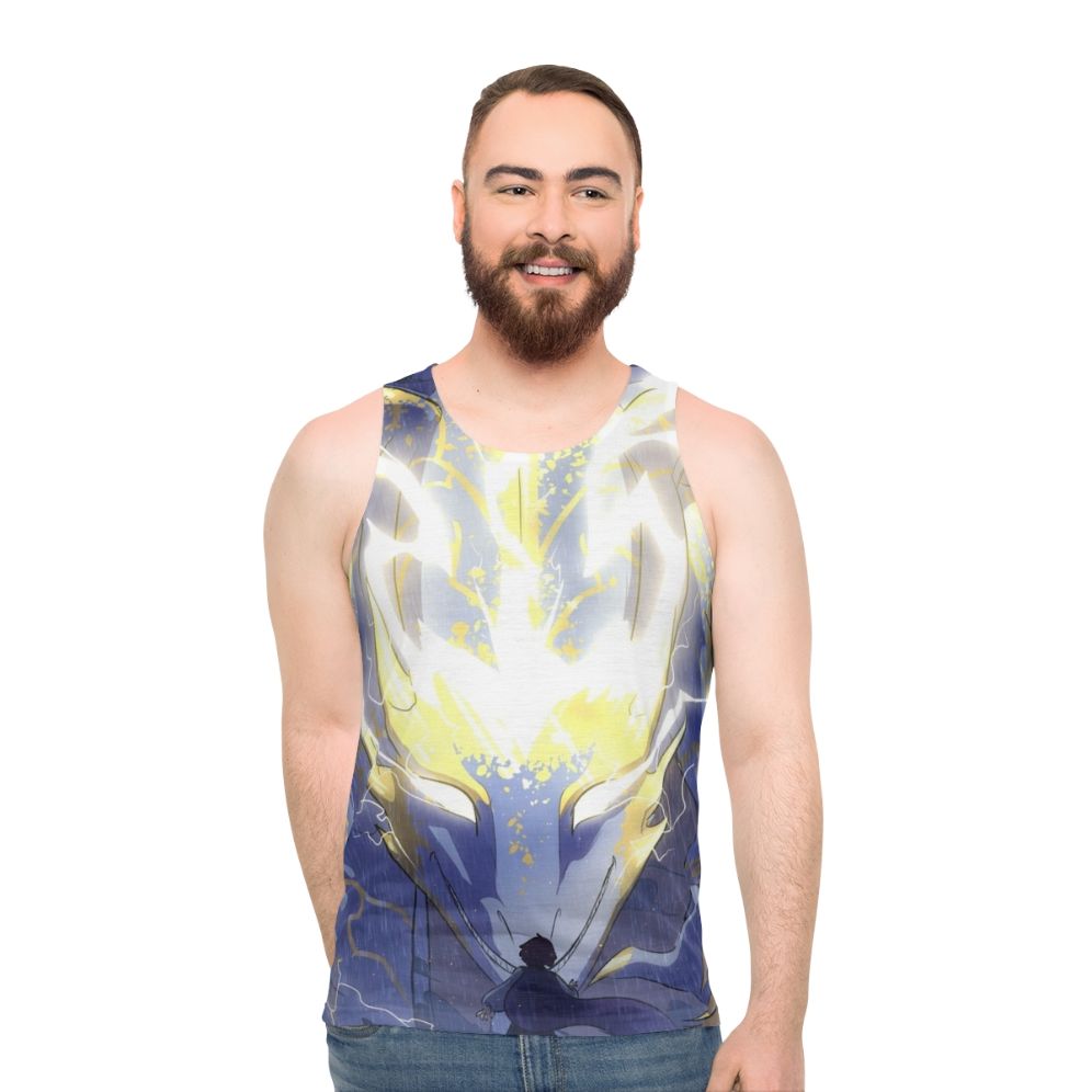 Unisex fantasy storm dragon webcomic tank top