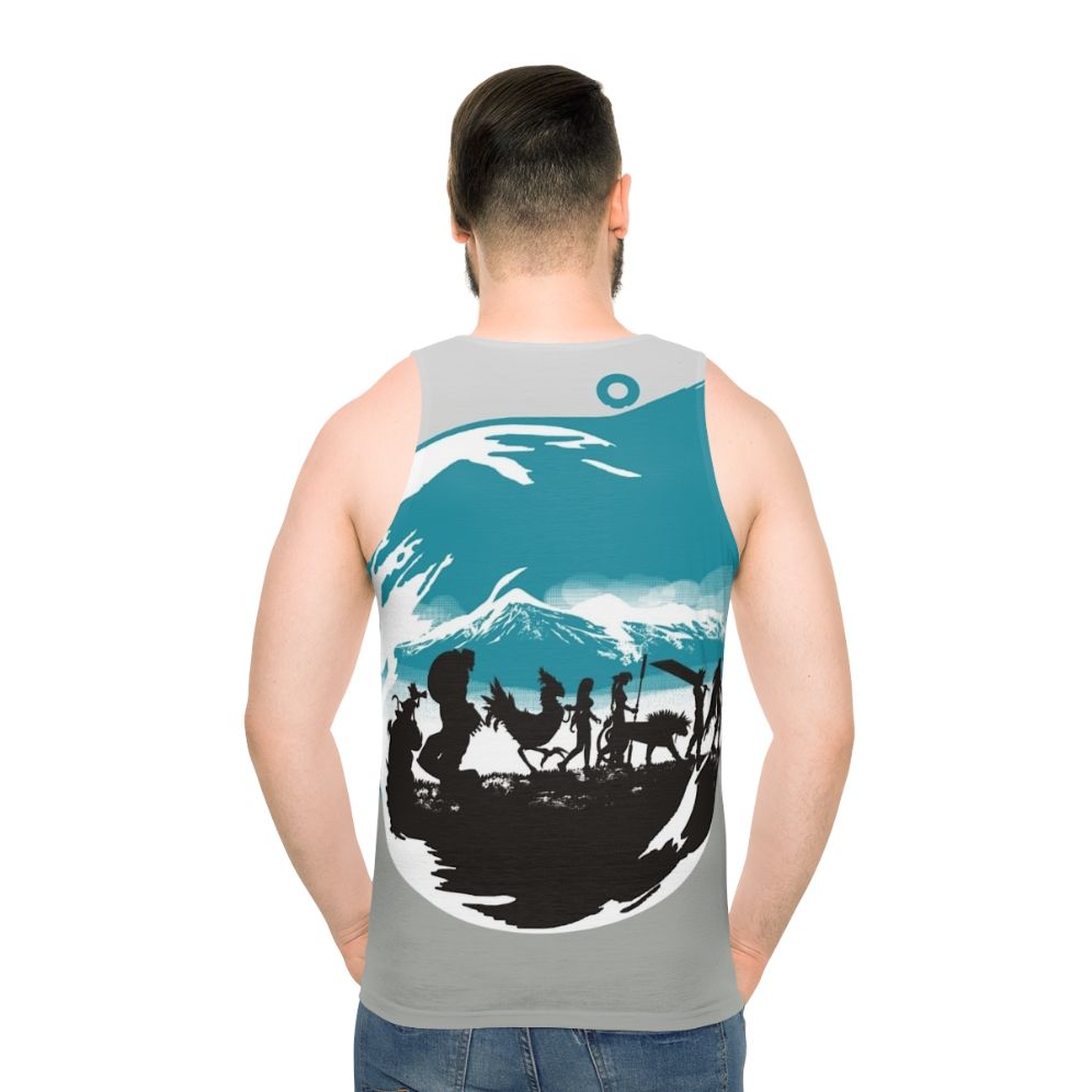 Unisex fantasy tank top with Lord of the Rings and Final Fantasy designs